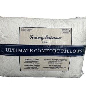 Tommy Bahama Home Ultimate Comfort Embossed 2-Pack Pillows, Jumbo NWT